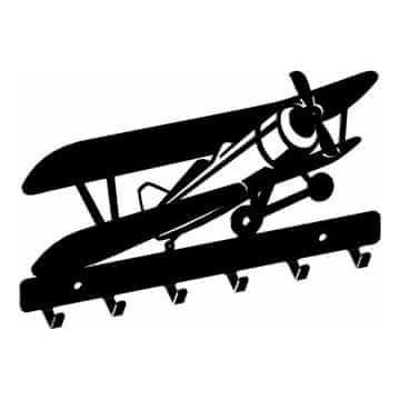 shumee Obešalnik WS65, AIRPLANE, črne strukture