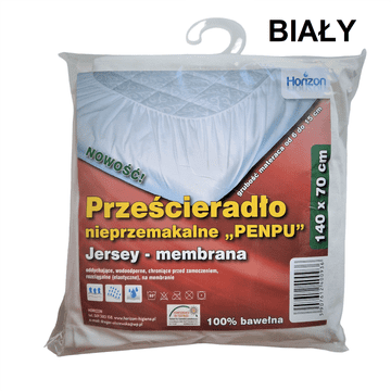 shumee Vodoodporna rjuha iz džersija za otroško posteljo Premium 70x140 cm bela