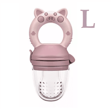 shumee Grizalo za hranjenje v etuiju za sadje in zelenjavo Duda Pink Pig, velikost L 8 M+