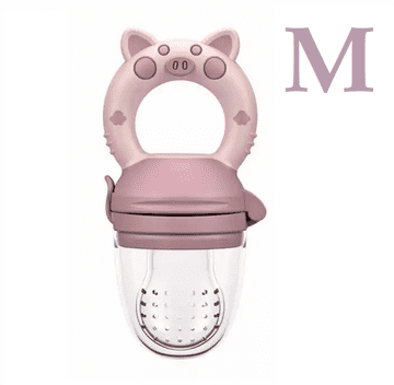 shumee Grizalo za hranjenje v etuiju za sadje in zelenjavo Duda Pink Pig M 6 M+