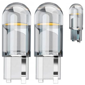 shumee 2x kristalna žarnica univerzalna LED žarnica w5w krogla cob 360 t10 2 kosa