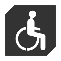 GAMET Tabla za stranišče za invalide, super mat črna, 70 mm