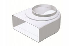VENTS Fiksno ravno prezračevalno koleno, ki povezuje kanal 220x90 mm z VENTS fi125