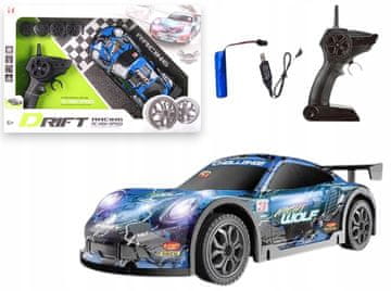 shumee Daljinsko voden dirkalni avtomobilček za driftanje z baterijo in LED lučmi 2,4 GHz
