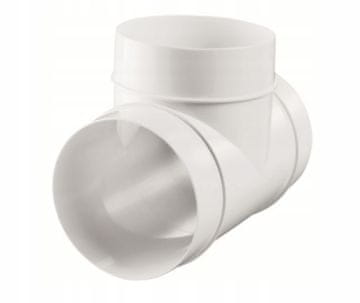 shumee Okrogli ravni T-kos 100 mm PVC VENTS 492
