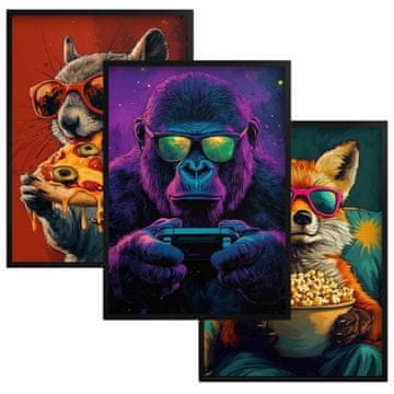 shumee Pop art živali za najstniško sobo