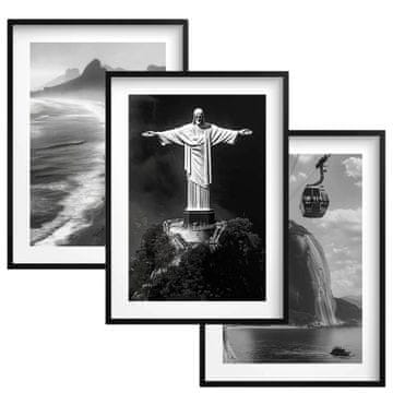 shumee Slike Plakati Črno-beli za steno z okvirji Mesto Rio de Janeiro