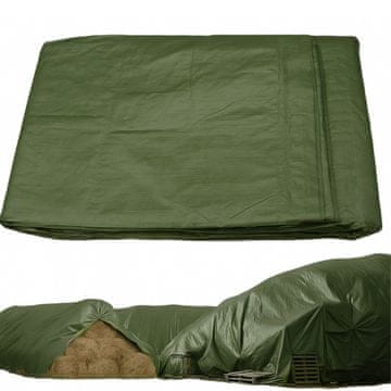 shumee Zaščitna ponjava PE zelena, vodoodporna, ojačana 2x3