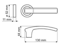 shumee Kljuka DH91, Carino, Basic Line, okrogla plošča, sijajni krom, brušen nikelj