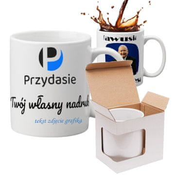 shumee Skodelica z vašim logotipom + brezplačna darilna škatla! Bela darilna škatla