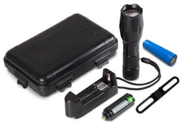 shumee Polnilna aluminijasta svetilka v škatli z držalom za kolo