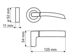 shumee Kljuka DH96, Adular, Basic Line, okrogla plošča, polirani krom, brušen nikelj