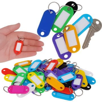 shumee Identifikacijske oznake, obeski za ključe, obeski za ključe, organizacija za domačo pisarno, 100 kosov, večbarvni