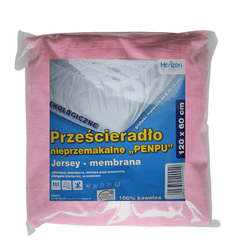 shumee Vodoodporna zaščitna rjuha za otroško posteljico iz džersija s premium oprijetim trakom 60x120 cm roza