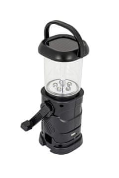 shumee Solarna LED turistična svetilka z dinamom in 2-v-1 radiom