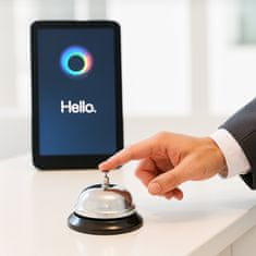 shumee Zvonec za recepcijo hotela, zvonec za barmanov pult za recepcijo, glasen srebrn