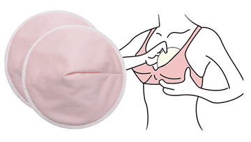 shumee Bambusovi konturirani vložki za dojenje roza