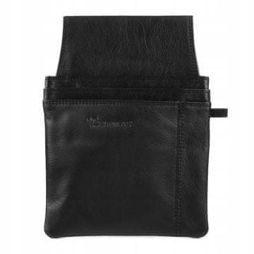 shumee Usnjena denarnica za natakarja, črna, usnjena