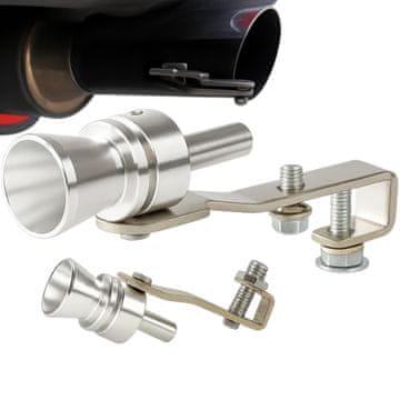 shumee Turbo Whistler Nitro Tuning izpušna cev dušilec zvoka, piščalka, srebrna