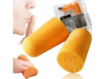 shumee Čepki za ušesa, zaščitni čepki, spalne blazinice, penasti čepki za ušesa, zvočna izolacija, oranžna