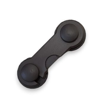 shumee Varnostna ključavnica za kratke predale iz plastike, temno rjava, črna