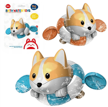 shumee Plavajoča mehanska igrača za vodno kopel za pse Corgi za otroke