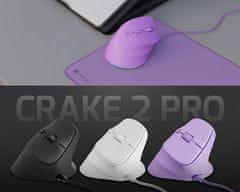Natec CRAKE 2 PRO vertikalna žična miška, 12800DPI, 6 gumbov, tiha stikala, RGB LED, vijolična