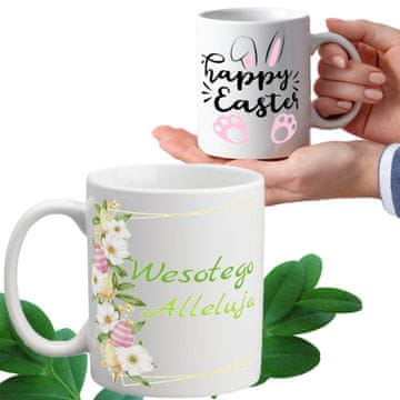 shumee Velikonočni vrček s potiskom Aleluja Velika noč za darilo darilni vzorci