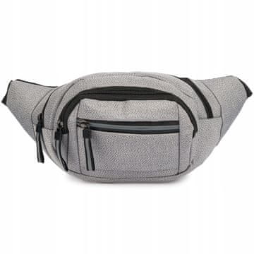 shumee Moška torba za okoli pasu, prostorna, vodoodporna, siva, s trakom