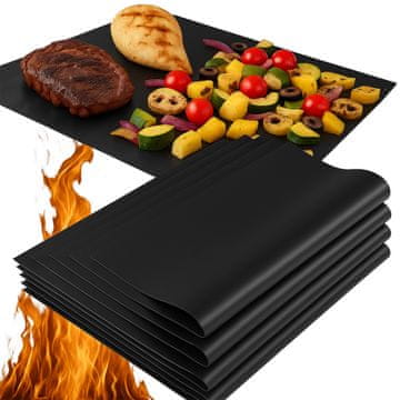 shumee 5x teflonska podloga za pečico, pekač za žar, 5 kosov podlog