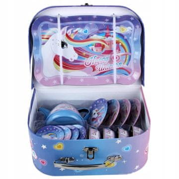 shumee ČAJNI SERVIS V KOVČKU SAMOROG VRČ PLADENJ KROŽNIKI SKODELICE