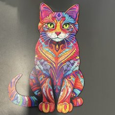 shumee Lesena sestavljanka Barviti bloki sestavljanke za otroke in odrasle Mačka