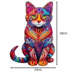 shumee Lesena sestavljanka Barviti bloki sestavljanke za otroke in odrasle Mačka