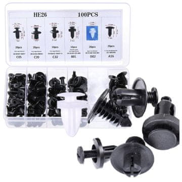 shumee Zatiči, sponke, sponke za avtomobilsko oblazinjenje, univerzalni komplet, 100 kosov