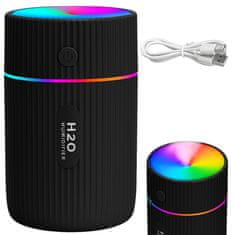 shumee Vlažilec zraka, difuzor arome, aromaterapija, nočna lučka, inhalacija, črna