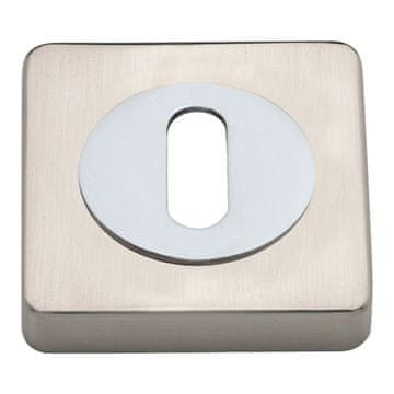 shumee Spodnja plošča PLT24-NK, polirani krom, brušen nikelj, kvadratna