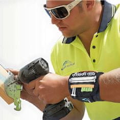 shumee Magnetna zapestnica za tesarske vijake, močna, orodje, oranžna