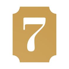 GAMET Plaketa ŠTEVILKA 7, satenasto zlato, 70 mm