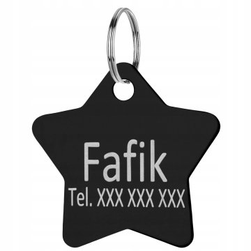shumee Obesek z imenom, zvezda, graviran za ovratnico za psa in mačko