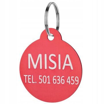 shumee Obesek za ključe z naslovom za pse in mačke, identifikacijska oznaka za pse in mačke, rdeča