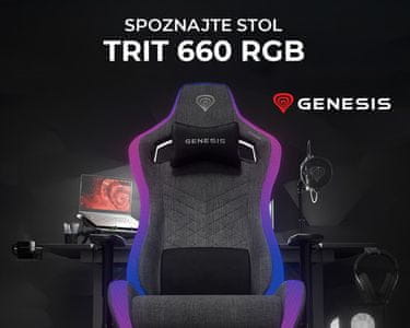 TRIT 660 RGB - gaming stol z LED osvetlitvijo