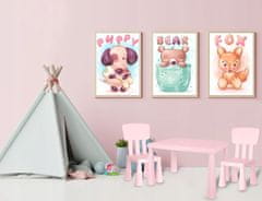 shumee OTROŠKA MIZA + SVETLO ROZA STOL 2 KOS. PLASTIČNA MIZA V PRAŠASTI ROZA BARVI