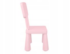 shumee OTROŠKA MIZA + SVETLO ROZA STOL 2 KOS. PLASTIČNA MIZA V PRAŠASTI ROZA BARVI