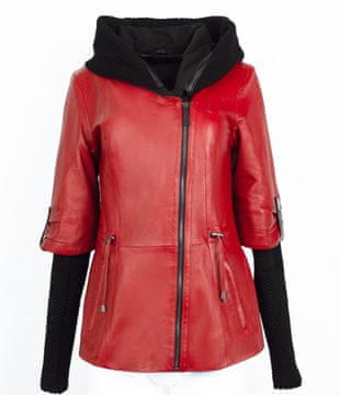 shumee Ženska usnjena jakna "Iza" z odstranljivimi rokavi Velikost oblačila XL