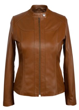 shumee Ženska usnjena jakna "Rose" z zadrgo, velikost M