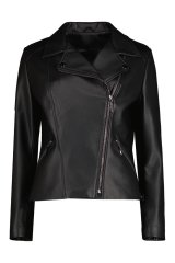 shumee Usnjena motoristična jakna "Patrycja" se zapenja z zadrgo. Velikost oblačila S