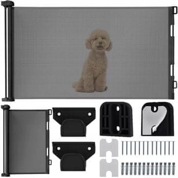 shumee BEMI ROLO VARNOSTNA VRATA 160cm STOPNIŠČNA PREGRADA ČRNA