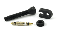 shumee Črni ventili Trezado brez zračnice - z robom in stranskimi luknjami - 2 kosa s ključem