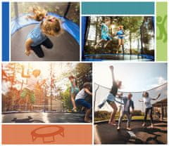 shumee 8FT mreža za trampolin 244/250/252 cm za 6 stebrov, močna in vzdržljiva