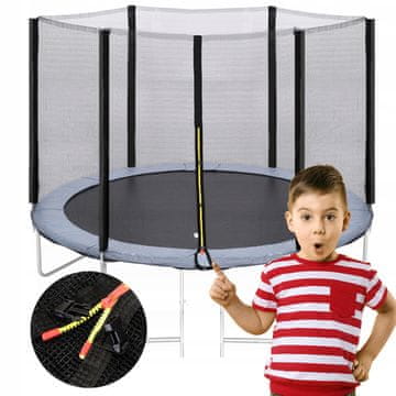 shumee MREŽA ZA TRAMPOLIN 10 FT 300/305/312 cm ZA 6 STEBRIČKOV MOČNA IN TRPEŽNA